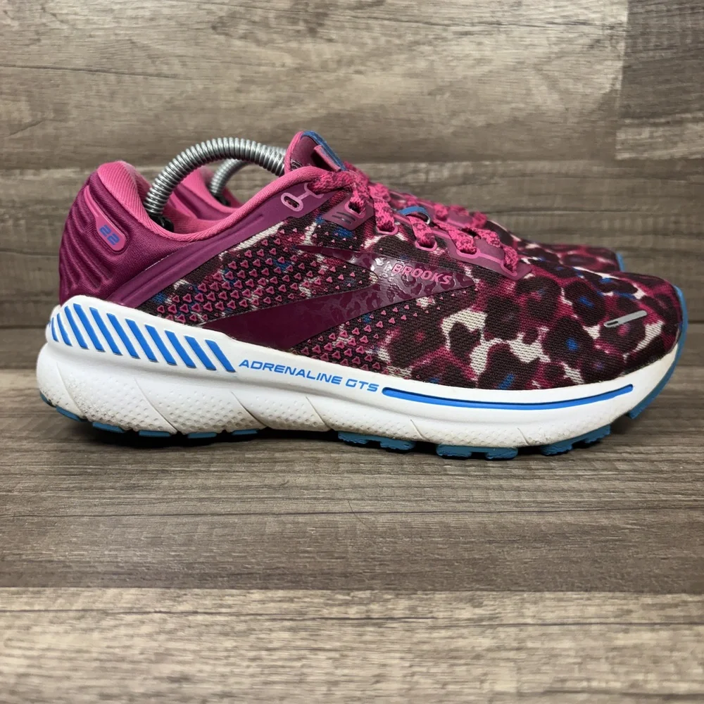 Brooks Adrenaline GTS 23 Pink Blue Womens US Size 8 1203531B568 Running Shoes